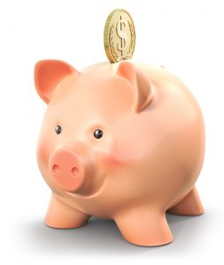 Virtual Receptionist piggy bank savings, call receptionist company money