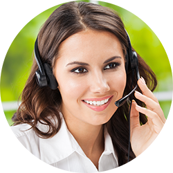 attentive virtual assistant woman, virtual receptionist caller