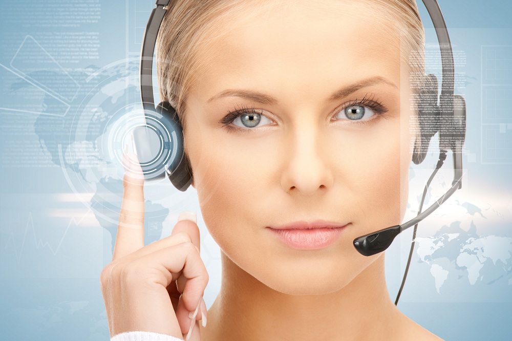 live call answering woman, virtual receptionist lady, telephone receptionist person