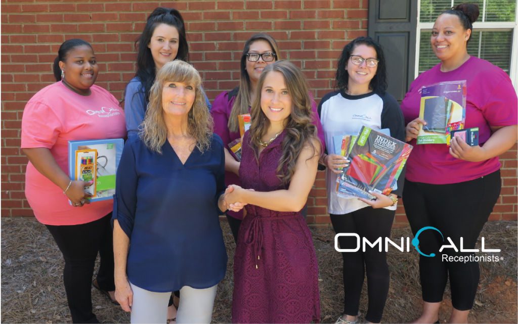 OmniCall Receptionists Provide School Supplies for Women?s Shelter